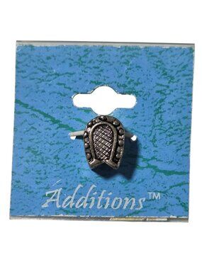 Horseshoe Shaped Charm Silver Tone Western Inspired DIY Crafting Fashion Jewelry